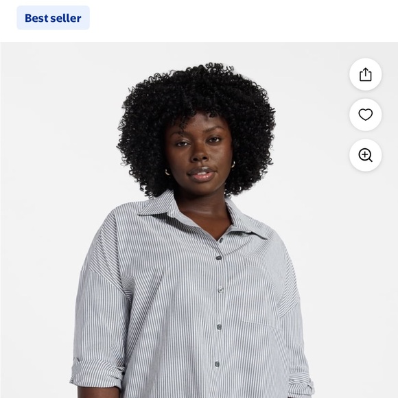 Tops - Striped Button-Up Shirt